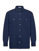 Rel Indigo Texture Shirt Navy GANT