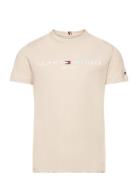 U Corp Logo Ess Tee Ss Cream Tommy Hilfiger