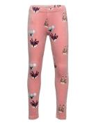 Leggings Velour Aop Animal Fac Pink Lindex