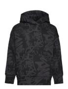 Sweatshirt Hood Aop Scribble Black Lindex