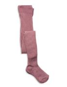 Tights 1P Bag Wool Rib Pink Lindex