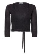 Sparkle Rib Knit Black Ganni