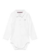 Baby Rib Collar Body L/S White Tommy Hilfiger