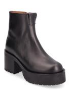 Round Toe Ankle Boots Black Filippa K