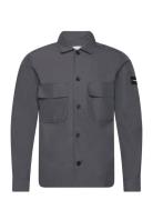 Cotton Nylon Overshirt Grey Calvin Klein