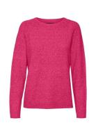 Vmdoffy Ls O-Neck Blouse Ga Noos Pink Vero Moda