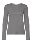 Long Sleeve Cotton T-Shirt Grey Mango