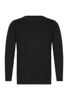 Men's O-Neck L/S T-Shirt, Cotton/Stretch Black NORVIG