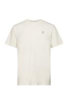 Cross Logo Organic Tee Cream Clean Cut Copenhagen