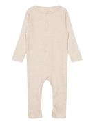 Romper Ls Rib Cream Fixoni