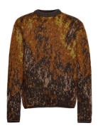 Jacquard Long-Sleeve Sweater Brown Hope