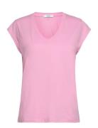 Cc Heart Basic V-Neck T-Shirt Pink Coster Copenhagen