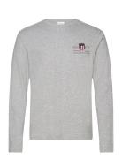 Reg Medium Archive Shield Ls T Grey GANT