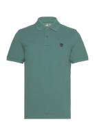 Millers River Pique Short Sleeve Polo Sea Pine Green Timberland