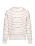 Striped Cotton-Blend Sweater Cream Mango