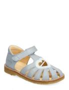 Sandals - Flat - Closed Toe - Blue ANGULUS