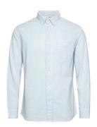 Slhreg-Reil Shirt Ls Seersucker Blue Selected Homme