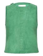 Nalyh Suede Top Green Hosbjerg