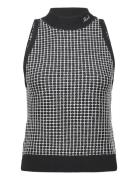 Sleeveless Boucle Knit Top Black Karl Lagerfeld