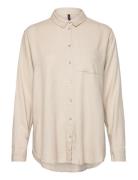 Vmmymilo Ls Shirt Wvn Ga Cream Vero Moda