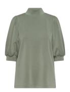 21 The Puff Blouse Green My Essential Wardrobe