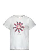 Embossed Flowers T-Shirt White Mango