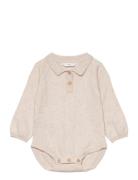 Long-Sleeved Knitted Body Beige Mango