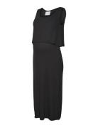 Mlbrynja June S/L Jrs Midi Dress 2F Black Mamalicious