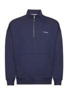 L/S Quarter Zip Blue Calvin Klein