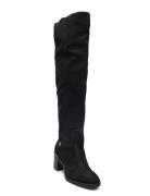 Feminine Suede Overknee Boot Black Tommy Hilfiger