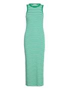 Slim 5X2 Str Rib Midi Dress Ns Green Tommy Hilfiger