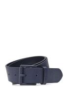 Tonal Buckle Leather Belt Blue GANT