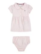 Baby Gingham Dress S/S Pink Tommy Hilfiger