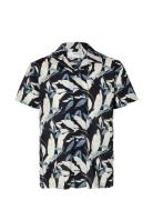 Slhreg-Air Shirt Ss Mix W Blue Selected Homme