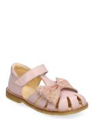 Sandals - Flat - Closed Toe - Pink ANGULUS