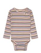 Body L/S Modal Multi Striped Purple Petit Piao