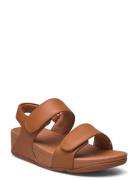 Lulu Adjustable Leather Back-Strap Sandals Brown FitFlop