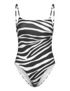 Animal Print Swimsuit Black Mango