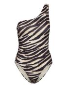 Animal Print Swimsuit Beige Mango