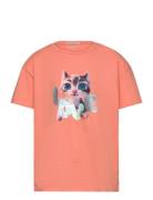 Photoprint Over D T-Shirt Orange Tom Tailor