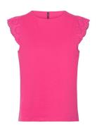 Vmemily Sl Gathering Top Jrs Noos Pink Vero Moda