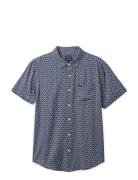 Charter Print S/S Wvn Blue Brixton