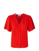 Slfamara 2/4 Top B Red Selected Femme