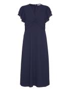 Vallie Midi Dress Navy Bubbleroom