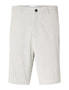 Slhregular-Karl Seersucker Shorts White Selected Homme