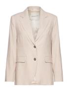 Reg Stretch Linen Blazer Beige GANT