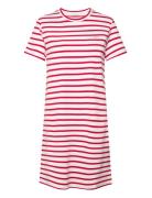 Striped Ss T-Shirt Dress Red GANT