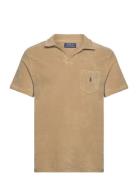 Custom Slim Fit Terry Polo Shirt Beige Polo Ralph Lauren