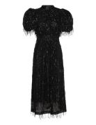 Sequin Midi Puff Dress Black ROTATE Birger Christensen