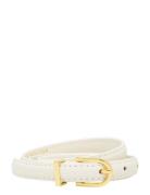 Blair Thin Leather Belt Cream Malina